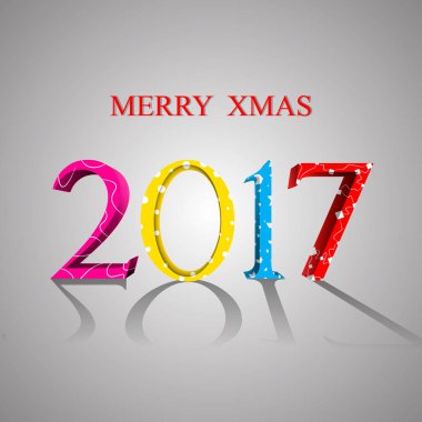 Kartpostal veya Noel ve yeni yıl için davet