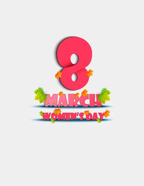 Μαρτίου 8 - ημέρα της γυναίκας — Διανυσματικό Αρχείο