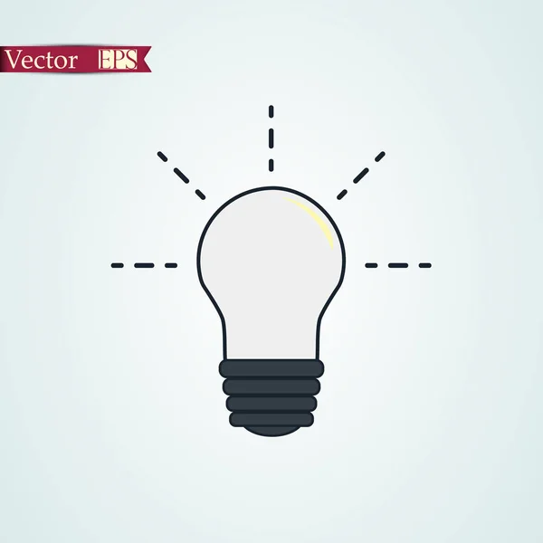 Glühbirne Symbol Lager Vektor Illustration flaches Design — Stockvektor