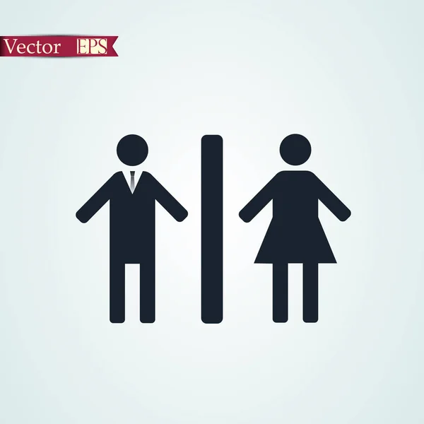 Mann und Frau Toiletten-Vektorsymbol — Stockvektor