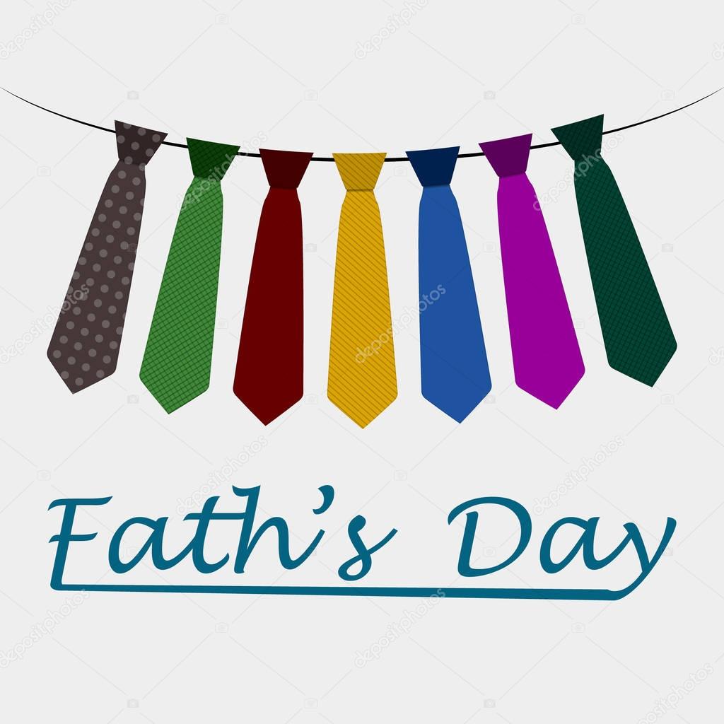The fathers Day. Garland of a ties