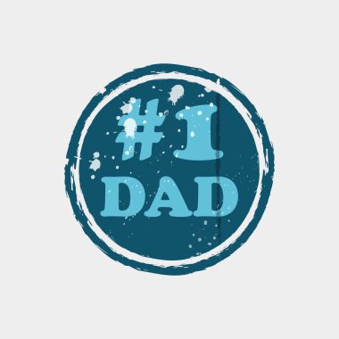 Grunge Babalar günü lastik damgası beyaz, vektör çizim