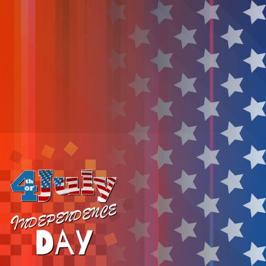 illustration of Grungy American Flag Banner for Independence Day clipart