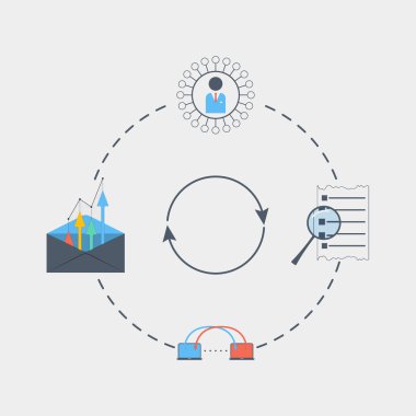iş geliştirme simgesi düz stok illüstrasyon vektör