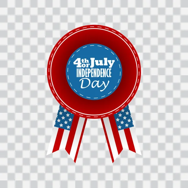Dia da Independência dos Estados Unidos Feriado 4 Julho Rótulo Retro Saudação Card Vector Ilustração —  Vetores de Stock