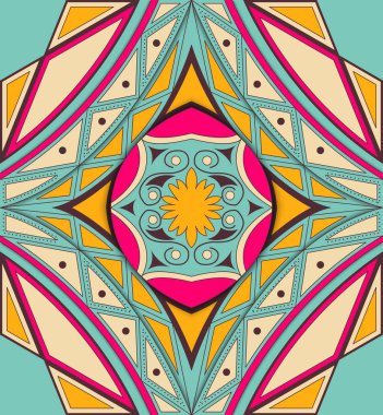 Dikişsiz Desen döşemesi mandalalar ile. Elle çizilmiş arka plan. Islam, Arapça, Indian, Osmanlı motifleri. Mükemmel baskı kumaş ya da kağıt veya kartvizit almak için.