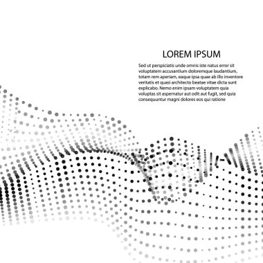 Soyut parçacıkları dalga dijital tarzı