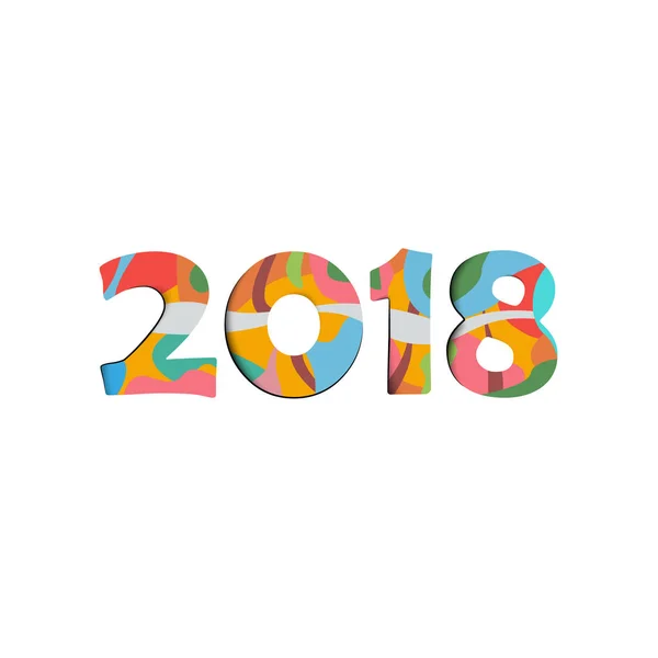 Happy new year 2017 Text Design vector. — Stock Vector