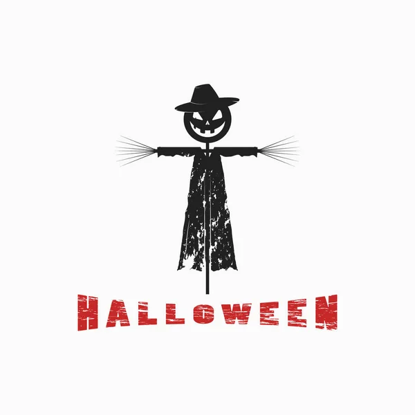 Prin en una camiseta, un logotipo en honor a la fiesta de Halloween. Ilustración vectorial — Vector de stock