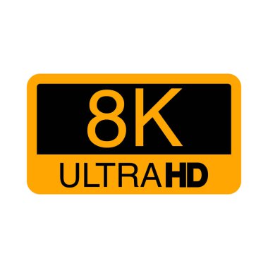 Logo 8k Ultra Hd. vektör çizim 8k video.