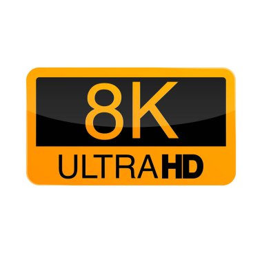 Logo 8k Ultra Hd. vektör çizim 8k video.