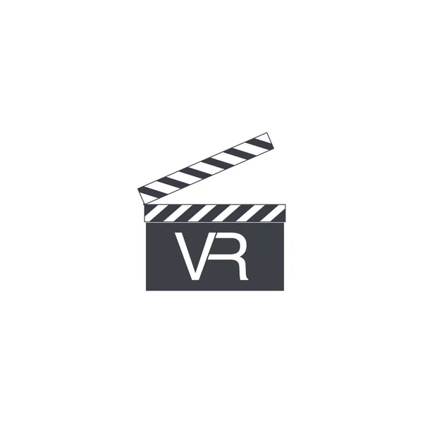 Vr Unternehmen verknüpfte Buchstaben Logo. Innovationsgerät — Stockvektor