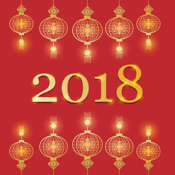 新年パーティーのデザイン。中国の旧正月ベクター デザイン。ベクトルの図。犬の年 — ストックベクタ