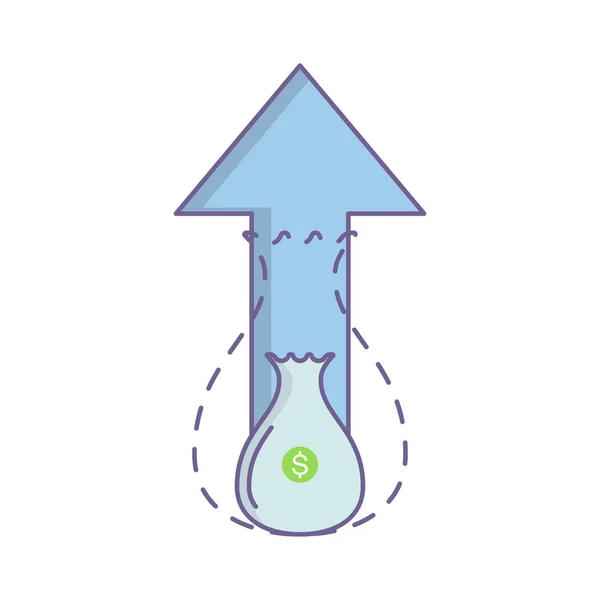 De pictogrammen van de bedrijfs. Financiële groei. Concept vector logo voor webafbeeldingen. — Stockvector