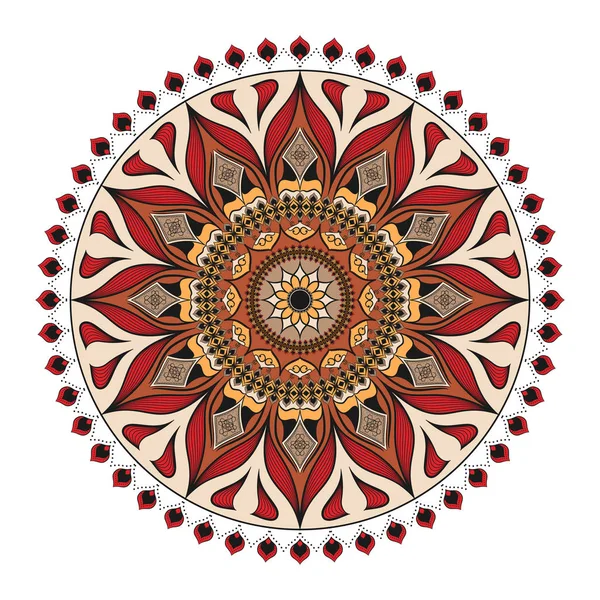 Dekoratif desen mandala. Oryantal yuvarlak simetrik süsleme. Mandala