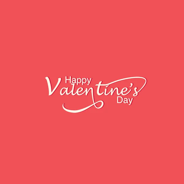 Feliz día de San Valentín tarjeta de felicitación romántica, póster de tipografía con caligrafía moderna. Estilo vintage retro. Ilustración vectorial — Archivo Imágenes Vectoriales