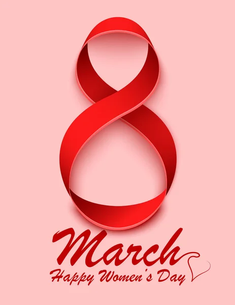 8 Mart tebrik kartı. Uluslararası Kadın Günü için arka plan şablonu. Vektör illüstrasyonu