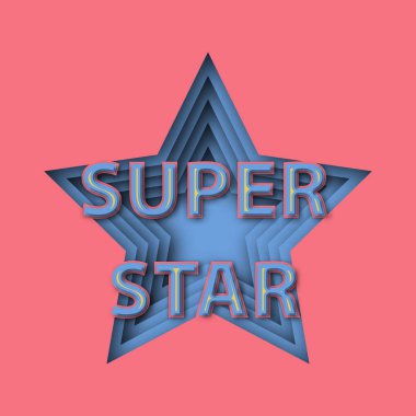 Yıldız. Süper Star. Süper star vektör çizim