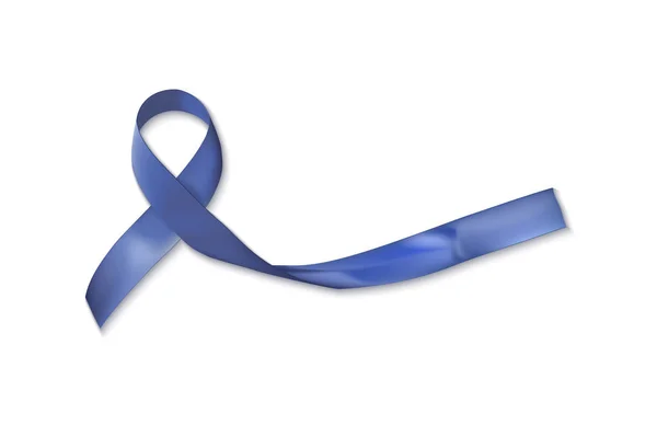 Kolorektal, kolon kanseri, akut respiratuar Distress Sendromu Ards ve tüberoz skleroz bilinci ile koyu mavi kurdele beyaz arka plan üzerinde koyu mavi kurdele ile sembolik