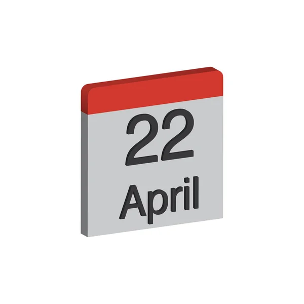 22 de abril, diseño de texto. Caligrafía vectorial. Cartel de tipografía. Utilizable como fondo . — Vector de stock