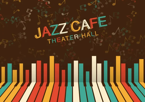 Sanatsal caz gece arka planda renk. Caz Festivali için poster