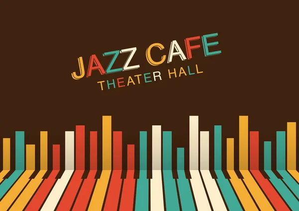 Sanatsal caz gece arka planda renk. Caz Festivali için poster