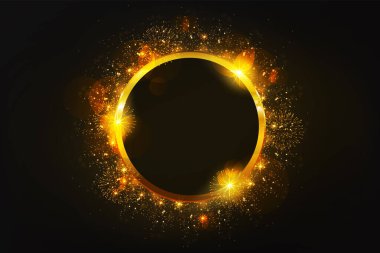 Yeni yıl için altın ve siyah renklerin vektör illüstrasyonu- Vector broşürü.