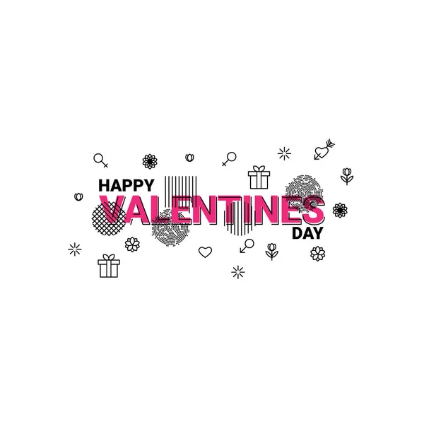 Negocios Feliz día de San Valentín tarjeta de felicitación. Concepto de ilustración vectorial para fondo, tarjeta de felicitación, banner para sitio web, banner de redes sociales, material de marketing - Vector — Archivo Imágenes Vectoriales