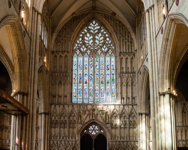 York Minster западного окна интерьер сердце York — стоковое фото