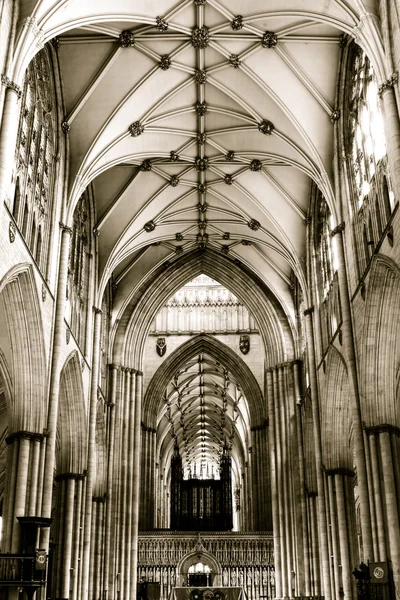 York собор стелі нефа Hdr розділити тонування — стокове фото