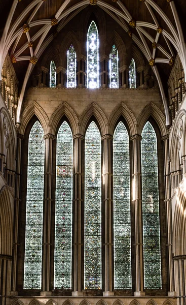 York Minster Norte Transept manchado de vidro — Fotografia de Stock