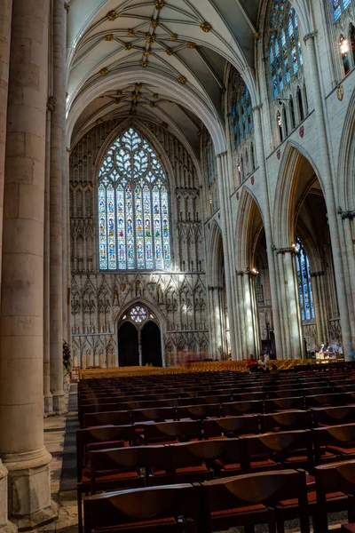 York Minster Nave oeste ventana Hdr — Foto de Stock