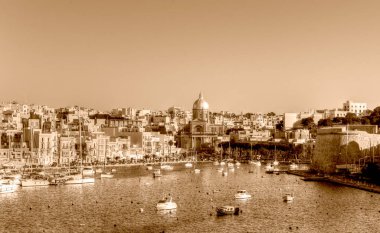 Kalkara Malta Hdr sepya tonu üzerinde göster