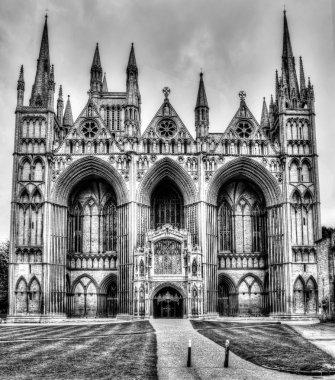 Peterborough katedral Batı cephe Hdr