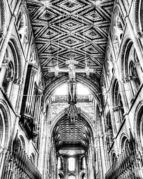 Peterborough Cathedral The Hanging Cross HDR — Stock Photo, Image