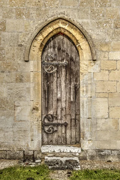 Iglesia de San Miguel Puerta Pequeña Fachada Norte HDR —  Fotos de Stock