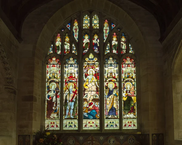 St Michael Church Stained Glass — Stock Photo, Image