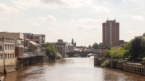 Pohled přes řeku Ouse York — Stock fotografie