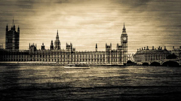Visione artistica di Elizabeth Tower Big Ben e Westminster — Foto Stock