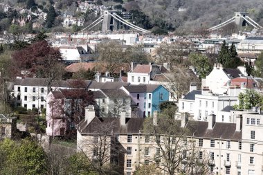 Arka plan B Ingiltere 'de süspansiyon köprüsü Ile Bristol üzerinde görüntüle