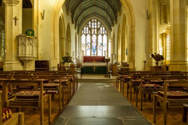 Kilise NEF A Northleach İngiltere'de SS Peter ve Paul bucak