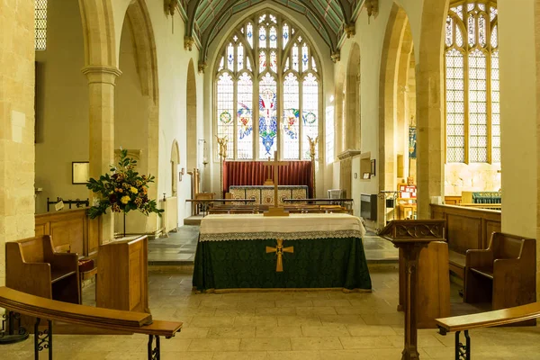 SS Peter e Paul igreja paroquial Altar Northleach Inglaterra — Fotografia de Stock