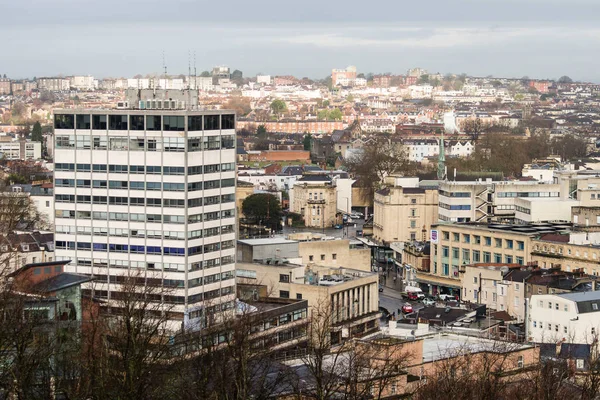 Vista sobre Bristol con Clifton Heights — Foto de Stock