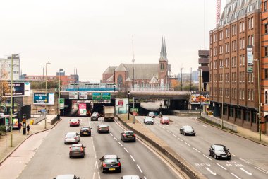 Queensway St Chad Katedrali ile üzerinden Batı görünümünde arka plan