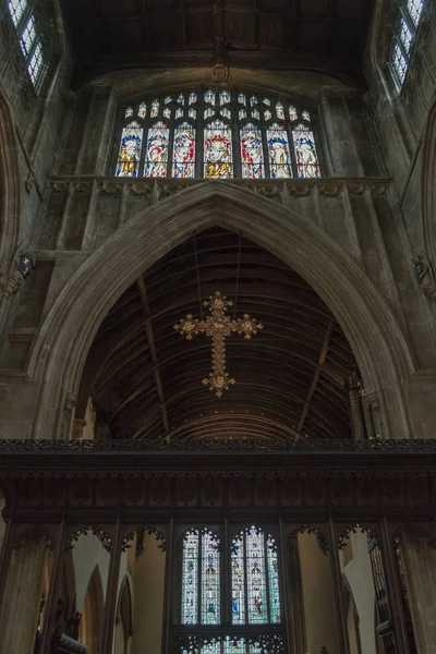 Church of St John the Baptist Cross above Rood Screen — Stock Photo, Image