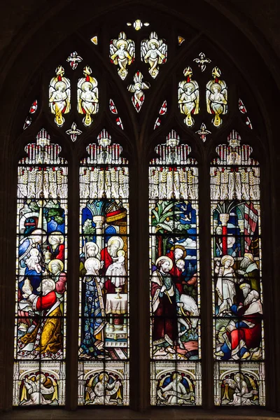 Kerk van St Jan de Doper gekleurd glas F — Stockfoto