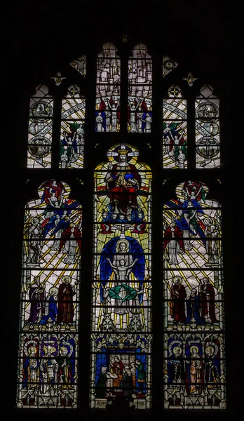 Glasraam B in de kathedraal van Worcester — Stockfoto