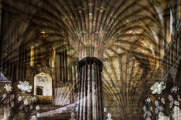 Konstnärliga Wells katedral A Fine Art — Stockfoto