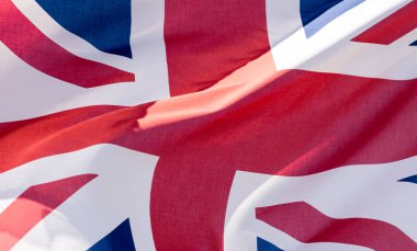 Union Jack sallayarak bayrak M yakın çekim