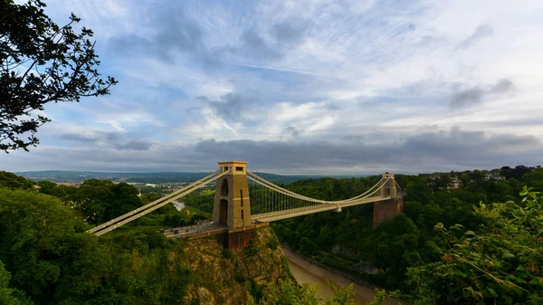 Bristol Clifton Suspension Bridge på Golden Hour D - Stock-foto